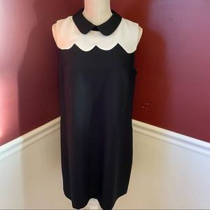 Cece A-line dress black & white size 10